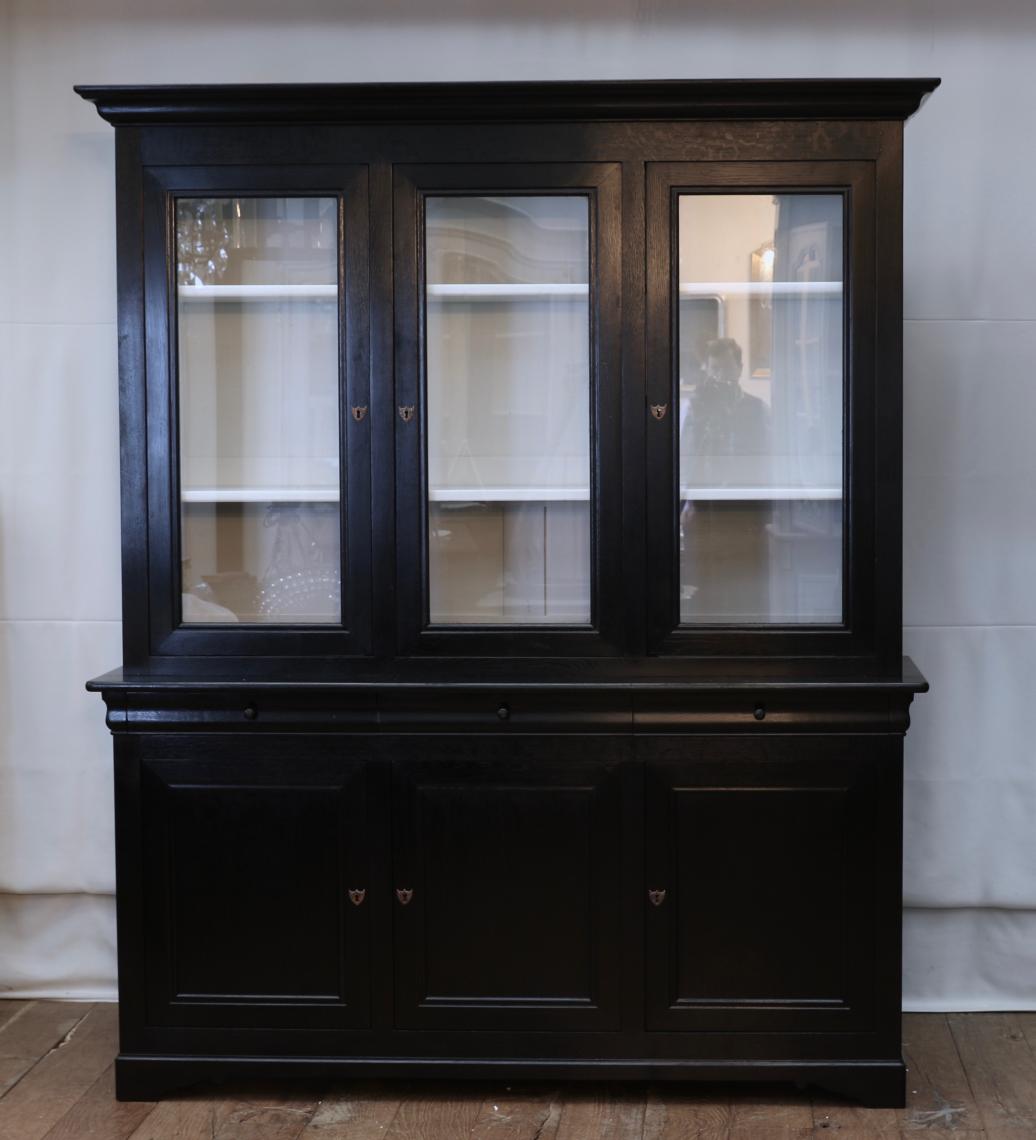 Black Louis Philippe Bookcase